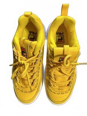 FILA Yellow Sneakers with Logo Detailing